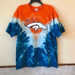 Vintage Denver Broncos Tie Dye Acid Wash Tee